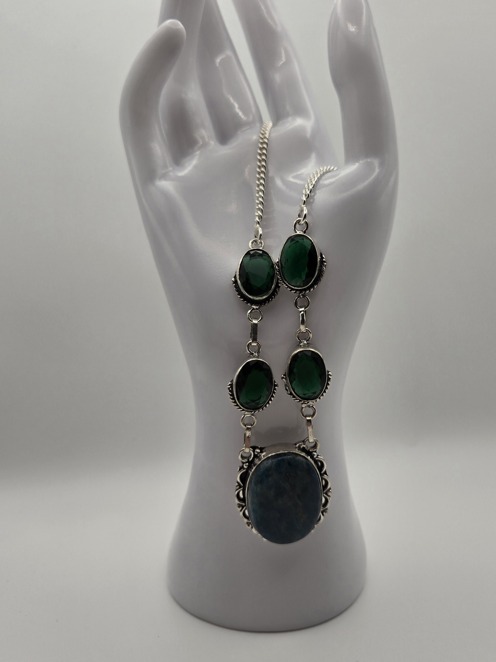 Handmade Apatite & Green Quartz Necklace - Picture 8 of 9
